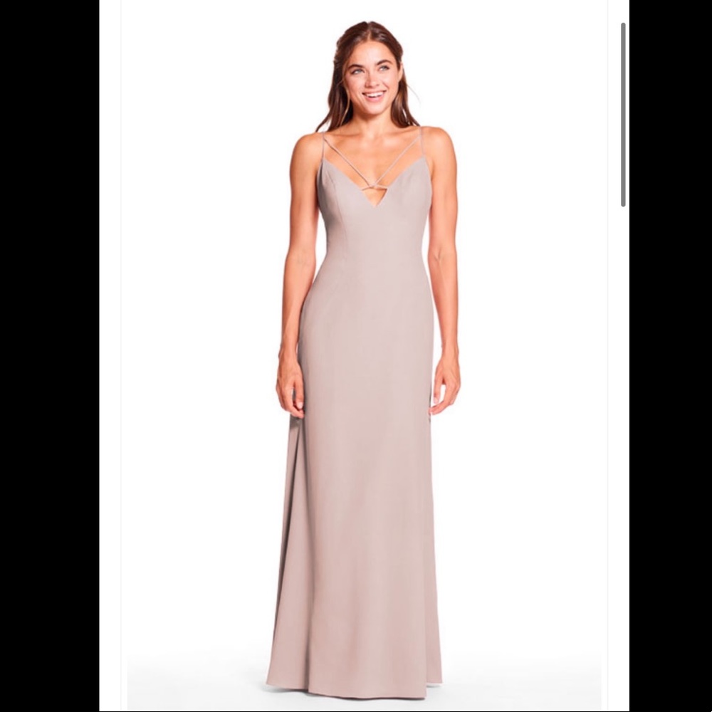 Bari Jay Bridesmaid Dress, Mocha - Picture 1 of 9